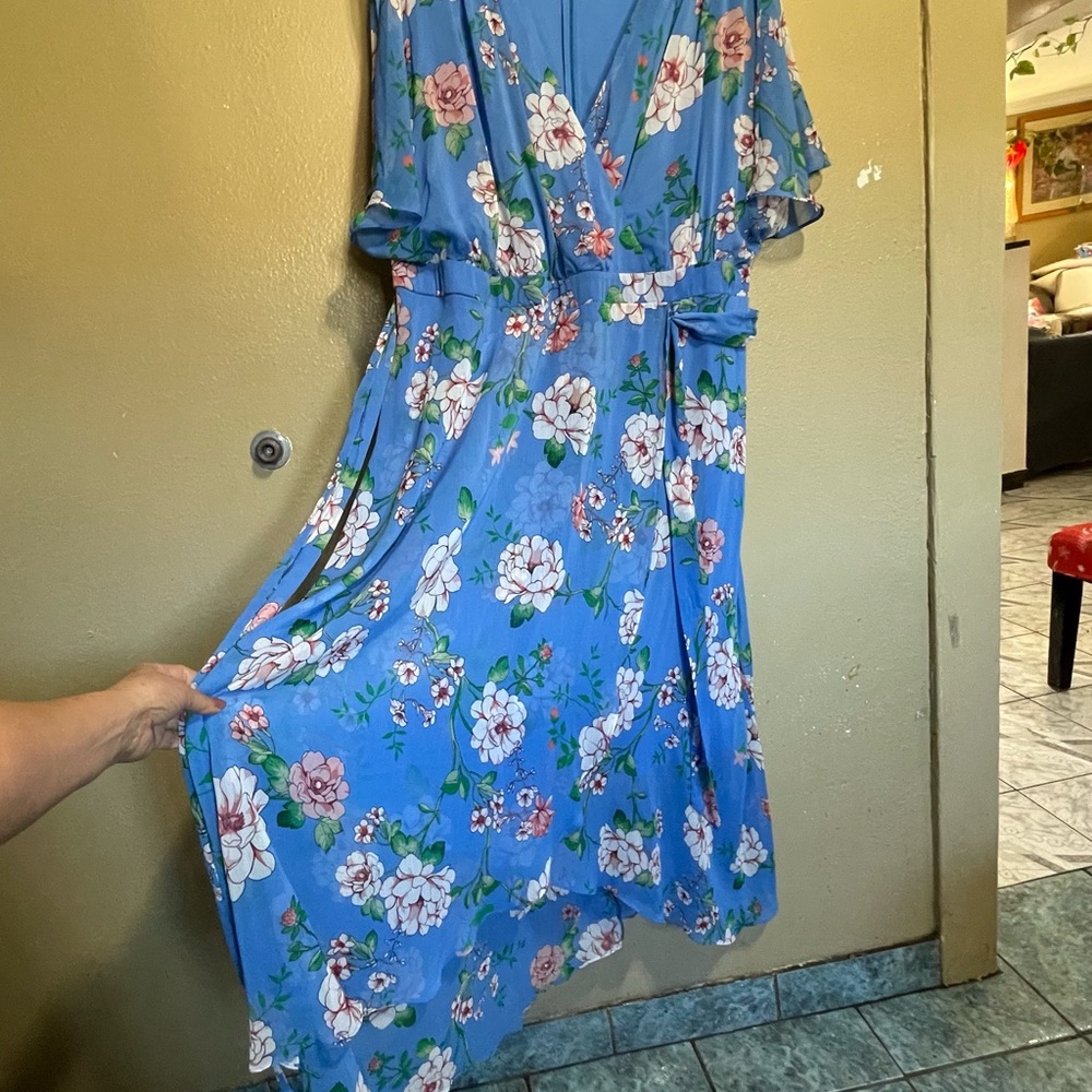 Jessica Howard Floral Blue Maxi Dress